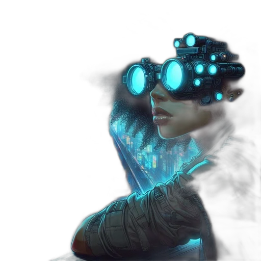 staff, mask, weapon, robot transparent PNG cut-out