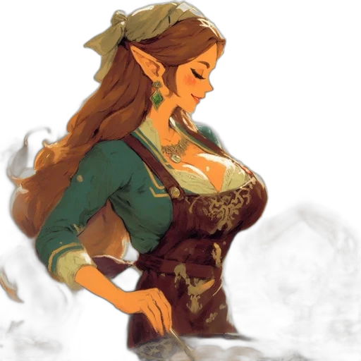 dress, fantasy art, concept art, pixel art transparent PNG cut-out