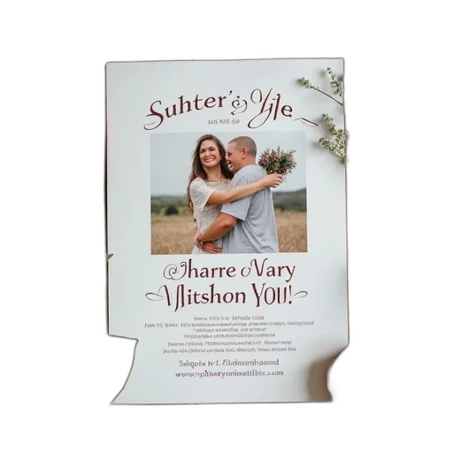 rustic, couples, wedding, invitation transparent PNG cut-out
