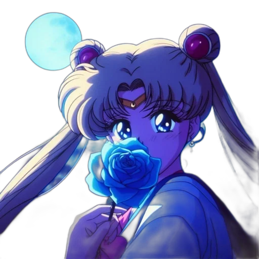 flower, staff, vaporwave, anime transparent PNG cut-out