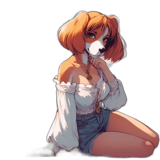 dress, jacket, flower, staff transparent PNG cut-out
