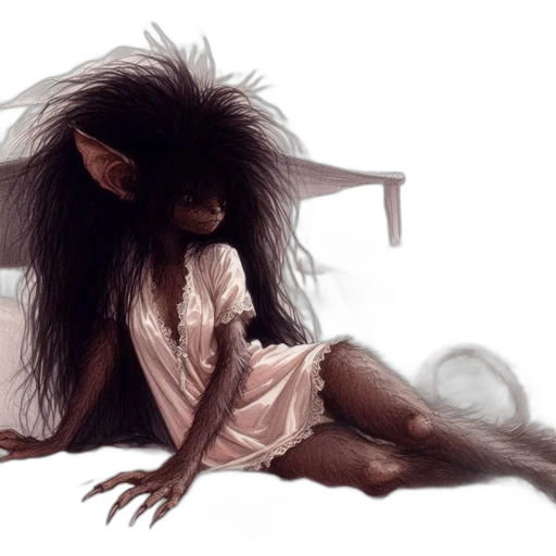 creature, hair, staff, animal transparent PNG cut-out