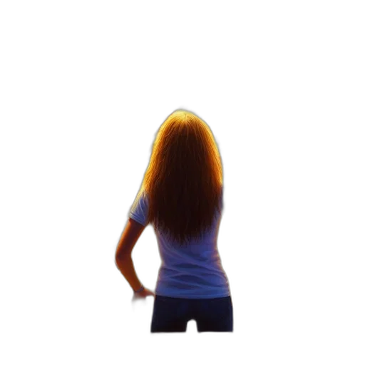 hair, dress, staff, jacket transparent PNG cut-out