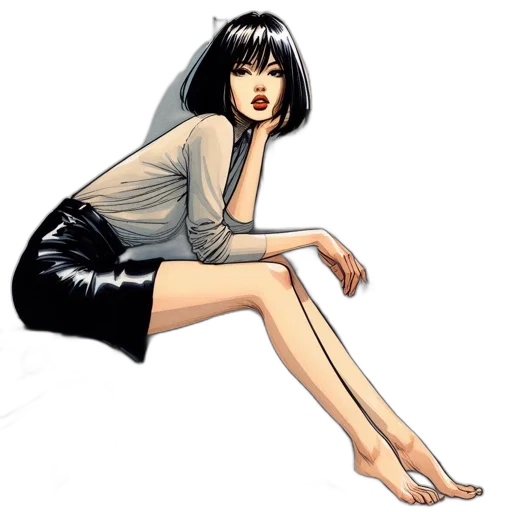 dress, comic book art, concept art, cartoon transparent PNG cut-out