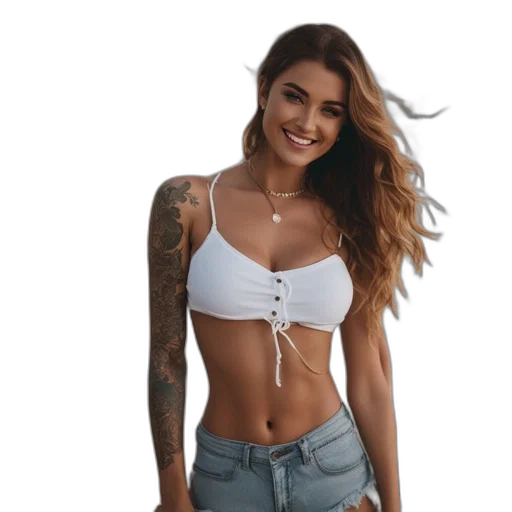 jewelry, photorealistic, woman, enjoys transparent PNG cut-out