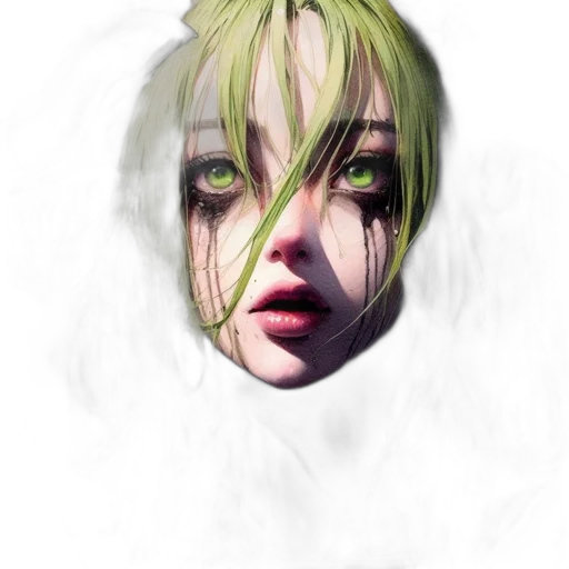 face, mask, creature, hair transparent PNG cut-out
