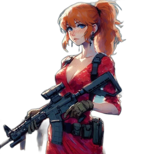 weapon, dress, concept art, anime transparent PNG cut-out