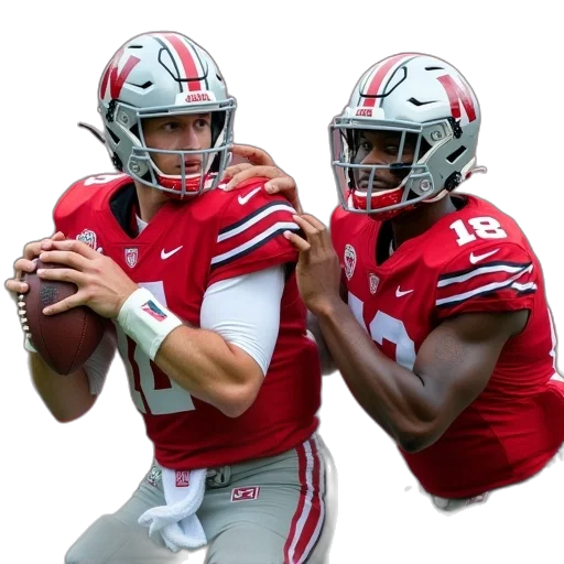 nebraska, football, players, including transparent PNG cut-out