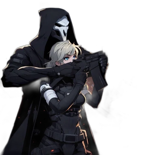 weapon, jacket, mask, sword transparent PNG cut-out