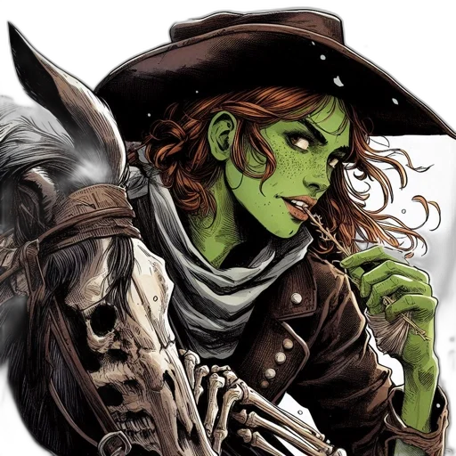 comic book art, fantasy art, concept art, unconventional transparent PNG cut-out
