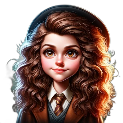 hair, face, staff, crown transparent PNG cut-out