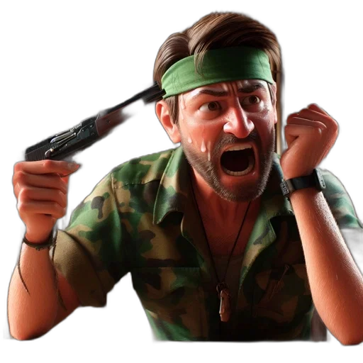 staff, weapon, hair, face transparent PNG cut-out