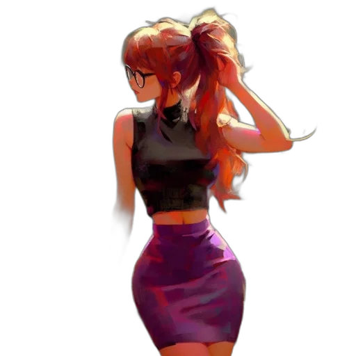 dress, concept art, anime, pixel art transparent PNG cut-out