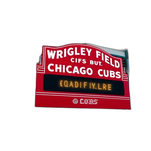 wrigley, field, sign, chicago transparent PNG cut-out