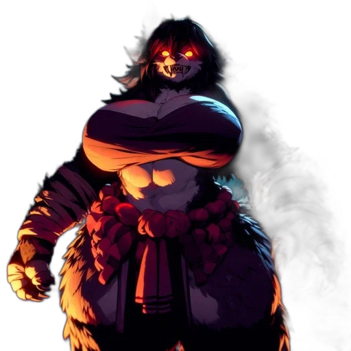 mask, jacket, staff, creature transparent PNG cut-out