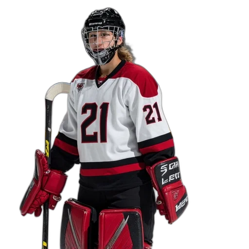 jacket, female, hockey, goalie transparent PNG cut-out