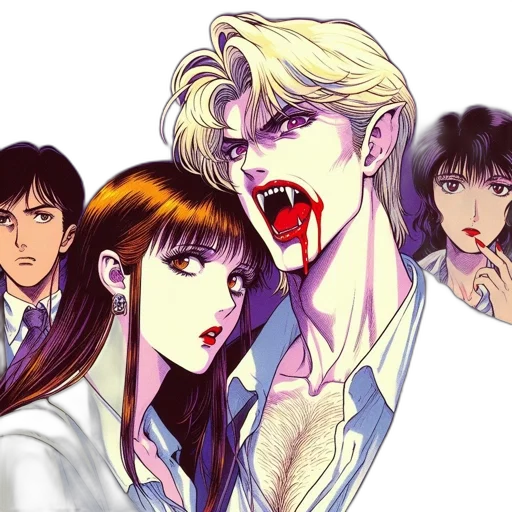 anime, vaporwave, comic book art, concept art transparent PNG cut-out