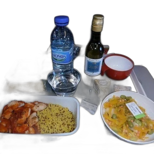 food, bottle, meal, airplane transparent PNG cut-out