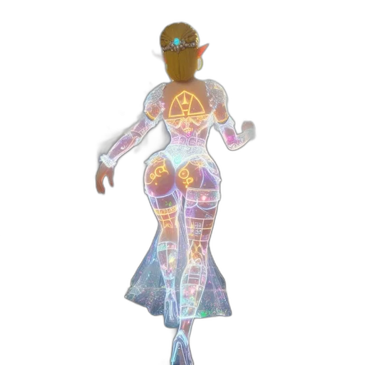 dress, robot, jewelry, concept art transparent PNG cut-out