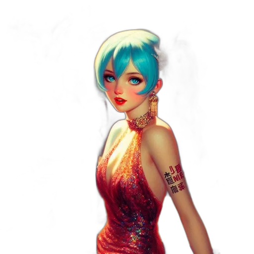 dress, robot, staff, jewelry transparent PNG cut-out