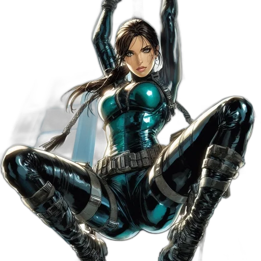 comic book art, concept art, cyberpunk, fantasy art transparent PNG cut-out