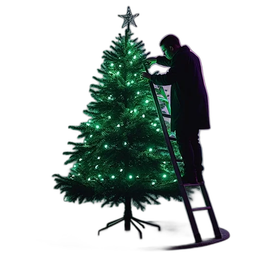 staff, tree, black, friday transparent PNG cut-out