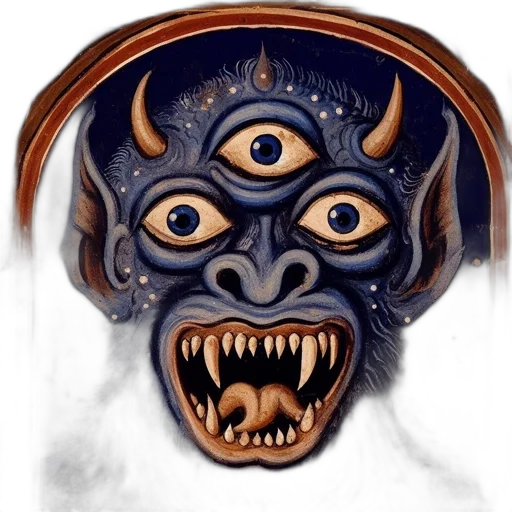 mask, face, creature, staff transparent PNG cut-out