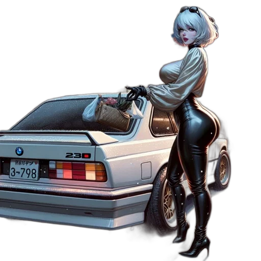 car, robot, cyberpunk, concept art transparent PNG cut-out