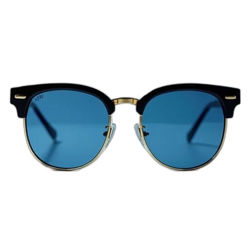 blue, pair, black-framed, glasses transparent PNG cut-out