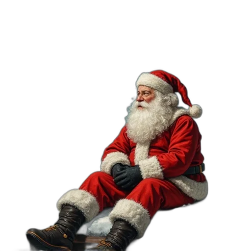 coffee, painting, santa, clause transparent PNG cut-out