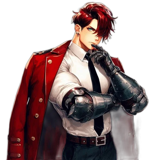 jacket, staff, concept art, comic book art transparent PNG cut-out