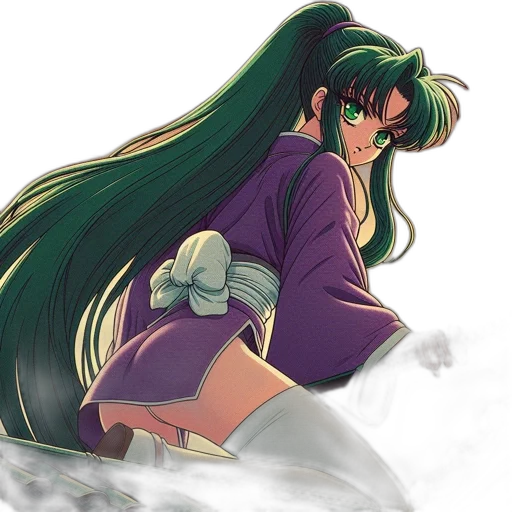 anime, concept art, watercolor, vaporwave transparent PNG cut-out