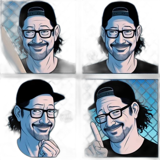 face, cartoon, concept art, comic book art transparent PNG cut-out