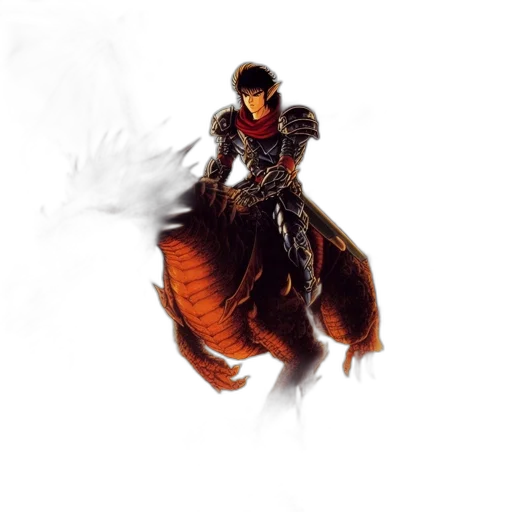dragon, sword, weapon, jacket transparent PNG cut-out