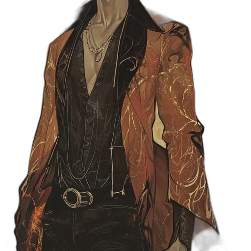 jacket, staff, dress, mask transparent PNG cut-out