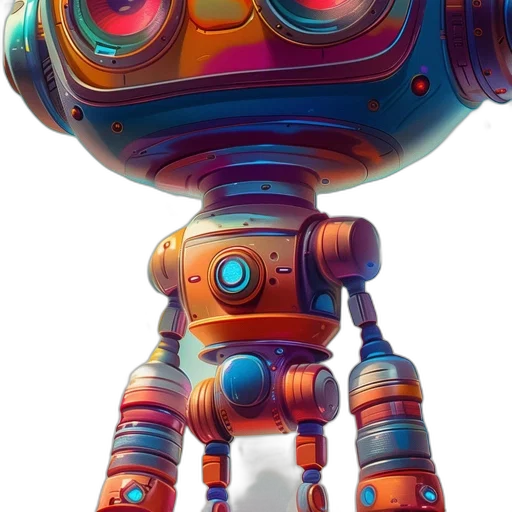robot, staff, weapon, concept art transparent PNG cut-out