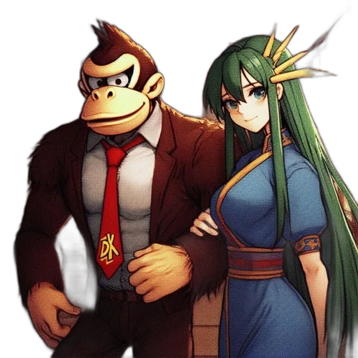 concept art, pixel art, 3d render, anime transparent PNG cut-out