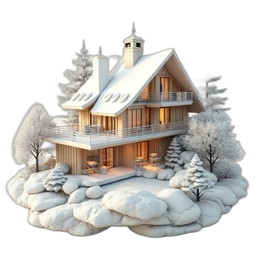 building, 3d render, photorealistic, concept art transparent PNG cut-out