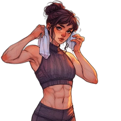 concept art, comic book art, watercolor, cyberpunk transparent PNG cut-out