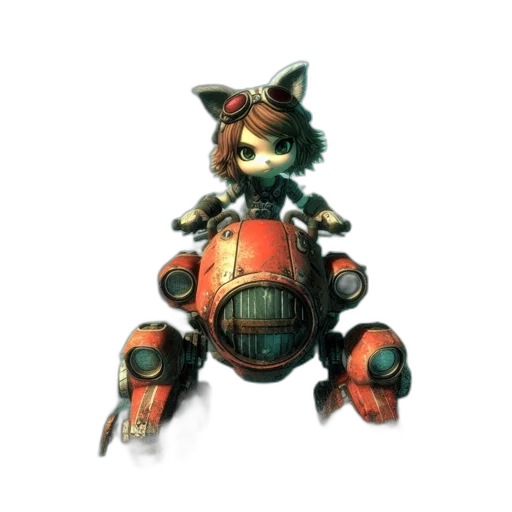 robot, weapon, staff, animal transparent PNG cut-out