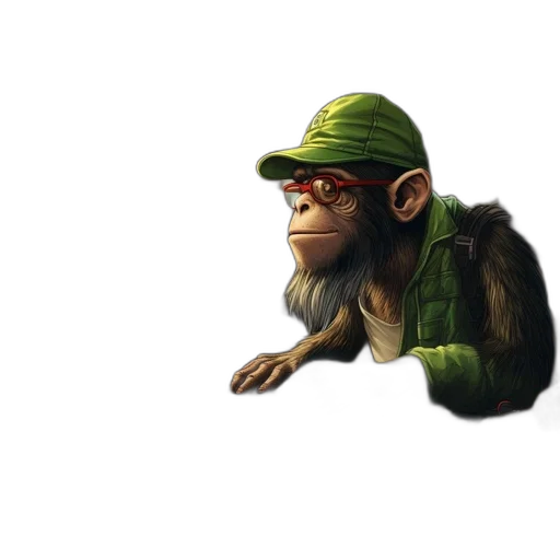 hat, animal, creature, staff transparent PNG cut-out