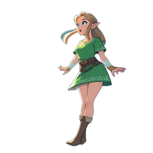 dress, staff, creature, animal transparent PNG cut-out