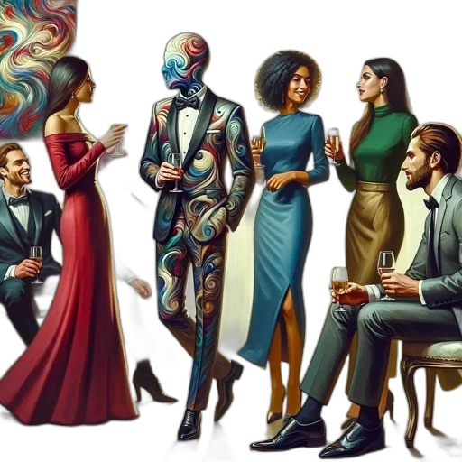 dress, concept art, comic book art, fantasy art transparent PNG cut-out