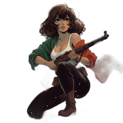 weapon, sword, staff, jacket transparent PNG cut-out