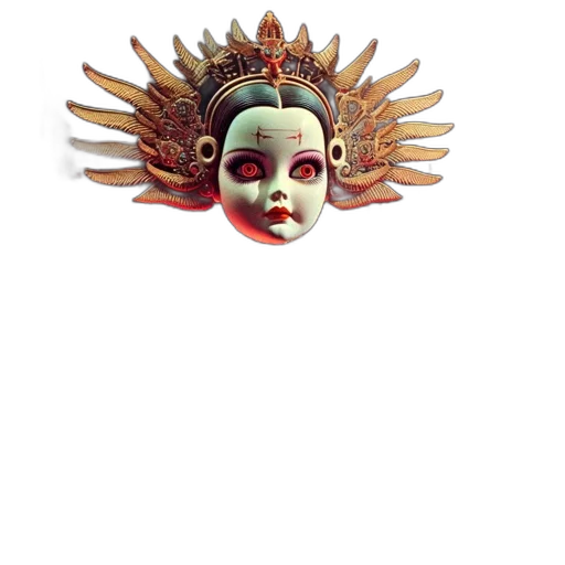 mask, crown, jewelry, face transparent PNG cut-out
