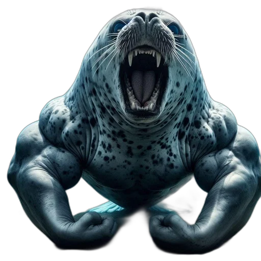 creature, animal, face, weapon transparent PNG cut-out