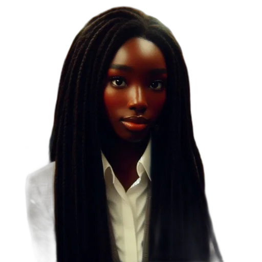 staff, hair, face, concept art transparent PNG cut-out