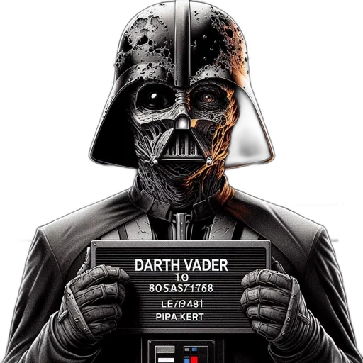 mask, comic book art, concept art, mugshot-style transparent PNG cut-out