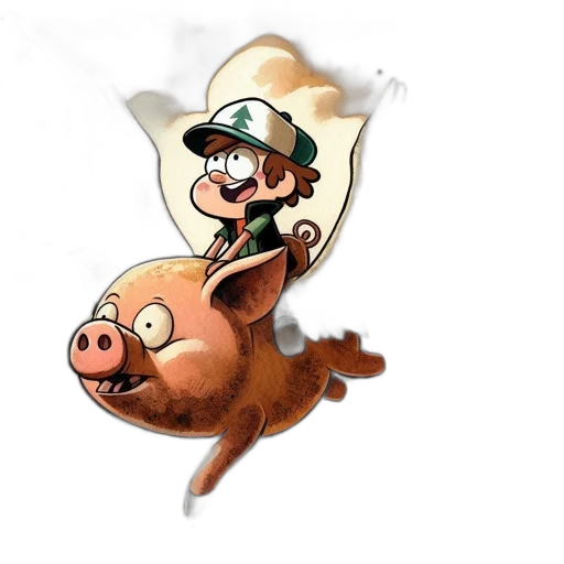 animal, hat, concept art, 3d render transparent PNG cut-out