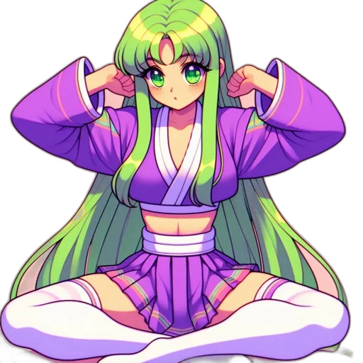 anime, vaporwave, pixel art, concept art transparent PNG cut-out